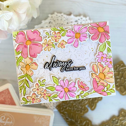 Pinkfresh Studio sapluunasetti Floral Border, A2