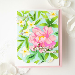 Pinkfresh Studio sapluunasetti Blooming Peony, A2