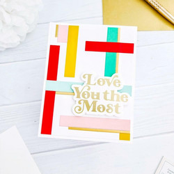 Pinkfresh Studio Hot Foil -kuviolevy ja stanssisetti Love You The Most