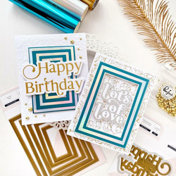 Pinkfresh Studio Hot Foil -kuviolevy Nested Rectangles