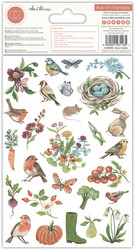 Craft Consortium Little Robin Redbreast Rub-on Transfers -siirtokuvat