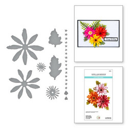 Spellbinders stanssi Gerber Daisy and Ladybugs