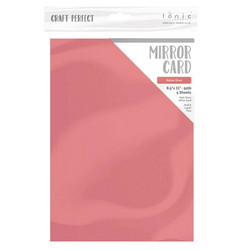 Tonic High Gloss Mirror Card -peilikartonki, sävy Italian Rose, 5 arkkia