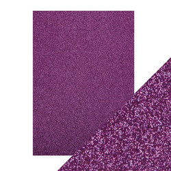 Tonic Glitter Card -glitterkartonki, sävy Nebula Purple, 5 arkkia