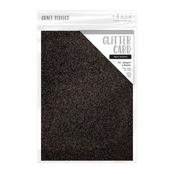 Tonic Glitter Card -glitterkartonki, sävy Black Sapphire, 5 arkkia