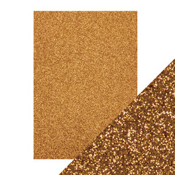 Tonic Glitter Card -glitterkartonki, sävy Welsh Gold, 5 arkkia