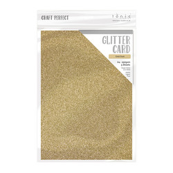 Tonic Glitter Card -glitterkartonki, sävy Gold Dust, 5 arkkia