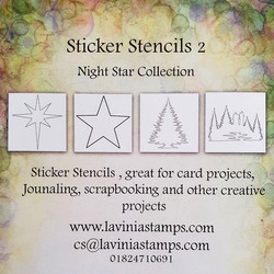 Lavinia Stamps Sticker Stencils 2 -sapluunat, Night Star