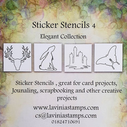 Lavinia Stamps Sticker Stencils 4 -sapluunat, Elegant