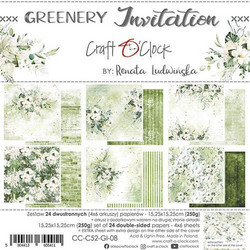 Craft O'clock paperipakkaus Greenery Invitation, 6