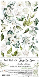 Craft O'clock paperipakkaus Greenery Invitation, Flowers, Extras To Cut, 6