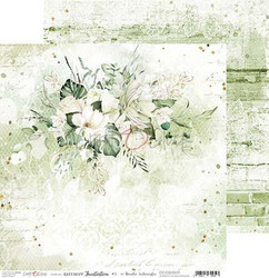 Craft O'clock skräppipaperi Greenery Invitation 01