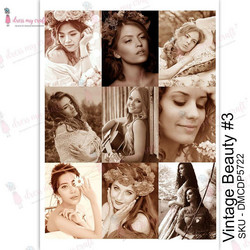 Dress My Craft Transfer Me -arkki, Vintage Beauty #3