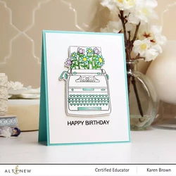 Altenew Typewriter Flowers -leimasin