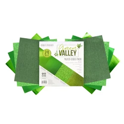 Tonic Craft Perfect Mixed Card -pakkaus, Green Valley, 6