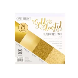 Tonic Craft Perfect Mixed Card -pakkaus, Gold Hearted, 6