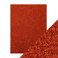 Tonic Glitter Card -glitterkartonki, sävy Ruby Ritz, 5 arkkia