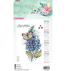 Studio Light leimasin Blooming Butterfly, Lilac Flowers