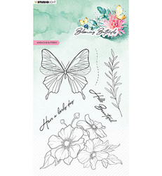 Studio Light leimasin Blooming Butterfly, Anemone Butterfly