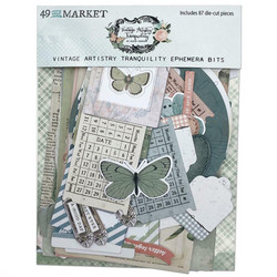 49 and Market leikekuvat Vintage Artistry Tranquility Ephemera Bits