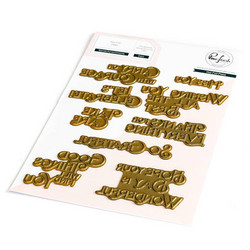 Pinkfresh Studio Hot Foil -kuviolevy Wonderful Sentiments