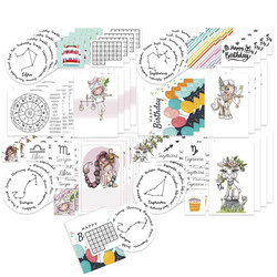 Polkadoodles Zodiac Die-Cut Toppers -pakkaus