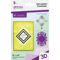 Gemini 3D kohokuviointikansio ja stanssisetti Decadent Diamond