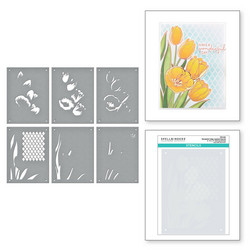 Spellbinders Wonderful Tulips -sapluuna