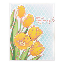Spellbinders Wonderful Tulips -sapluuna