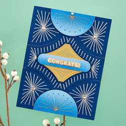 Spellbinders stanssi Stitched Fan Cardfront