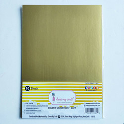 Dress My Craft Golden Matt Cardstock -kartonki, 10 arkkia