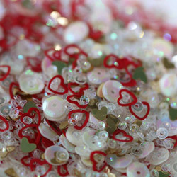 Dress My Craft Sequins -paljetit, Red Hearts