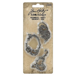 Tim Holtz Idea-Ology Metal Adornments, Ornate -koristeet