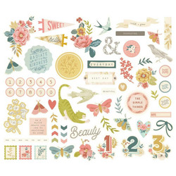 Simple Stories Wildflower, Bits & Pieces, leikekuvat