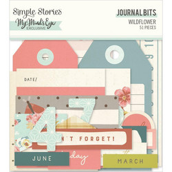 Simple Stories Wildflower, Journal Bits, leikekuvat