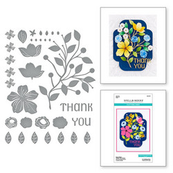 Spellbinders stanssisetti Four Petal Thank You Floral