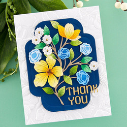 Spellbinders stanssisetti Four Petal Thank You Floral