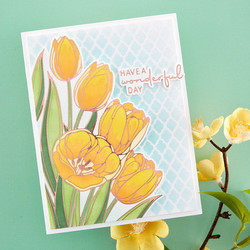 Spellbinders Glimmer Hot Foil -kuviolevy ja stanssisetti Wonderful Tulips