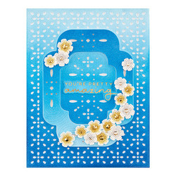Spellbinders Glimmer Hot Foil -kuviolevy ja stanssisetti Making Me Smile Sentiments
