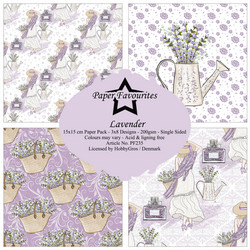 Paper Favourites Lavender -paperipakkaus, 15 x 15 cm