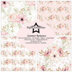 Paper Favourites Summer Romance -paperipakkaus, 15 x 15 cm