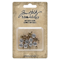 Tim Holtz Idea-Ology Metal Adornments -koristeet, Antiqued Gems