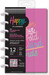 Happy Planner 12-Month Mini Planner -kalenteri Spread Some Happy