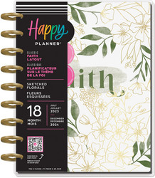 Happy Planner 18-Month Classic Planner -kalenteri Sketched Florals