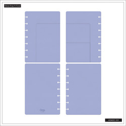Mambi Happy Planner Mini Deluxe Snap-In Soft Cover -kannet, Periwinkle