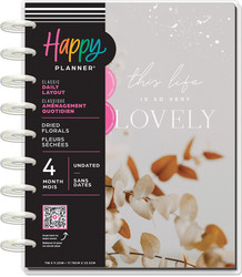 Happy Planner 4-Month Undated Classic Planner -kalenteri Dried Florals