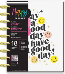 Happy Planner 18-Month Classic Planner -kalenteri Smiley Face
