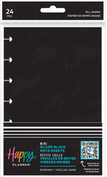 Mambi Happy Planner Mini Filler -paperipakkaus Black Pages