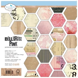 Elizabeth Craft Designs Bellerose Pink -paperipakkaus, 12