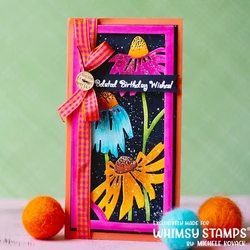 Whimsy Stamps Coneflower Frame -stanssi